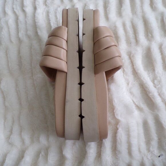 Seychelles Low Key  leather platform slides sandals 9 - Picture 6 of 10